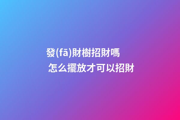 發(fā)財樹招財嗎 怎么擺放才可以招財